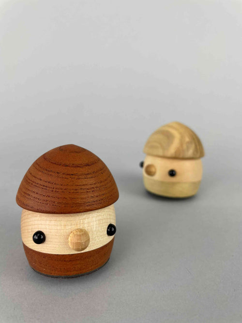 Wooden acorn toys ramp walker Keyaki and Mizuki. Special limited edition Natural wood
