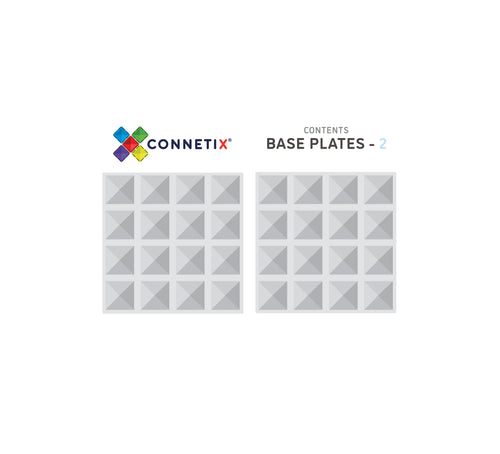 Magnetic tiles 2pcs Clear Base Plate Pack by Connetix