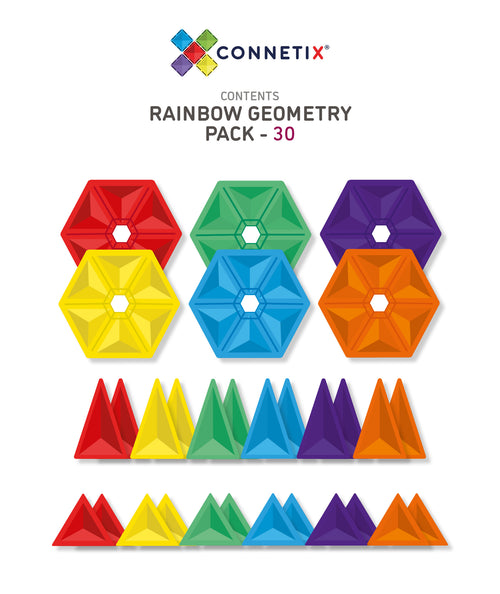 Magnetic tiles 30 pcs Geometry Pack by Connetix