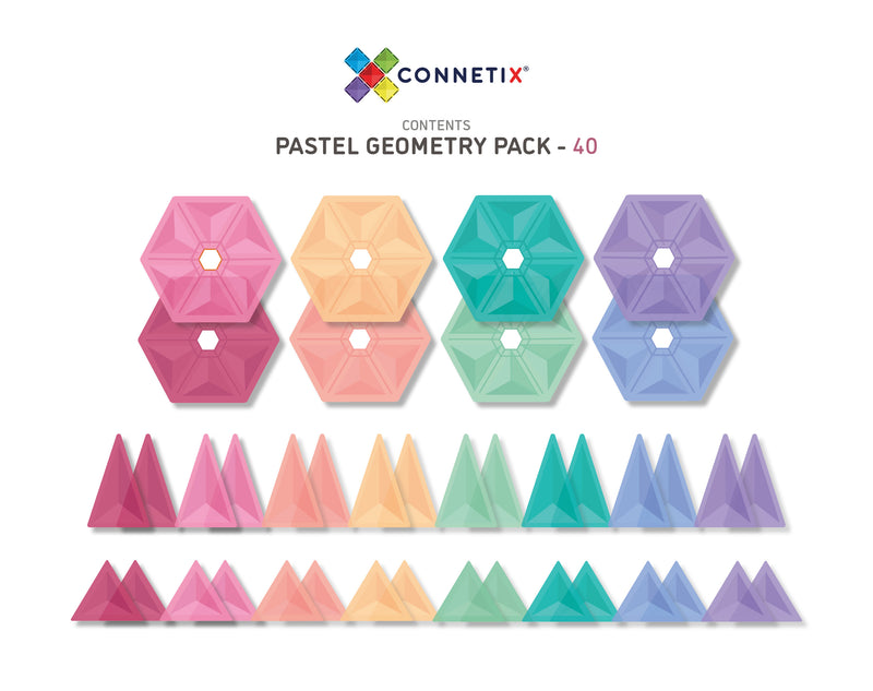 Magnetic Tiles 120 pcs Pastel Creative Pack by Connetix – Woodberry