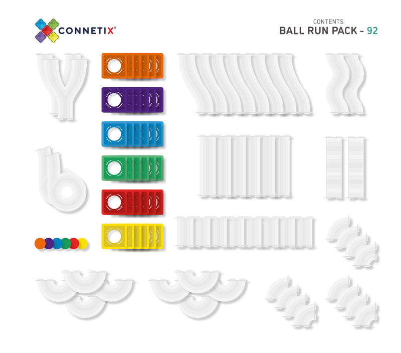 Magnetic tiles 92 pcs Ball Run Pack by Connetix