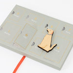 Wooden Dog Advent Calendar Suitcase