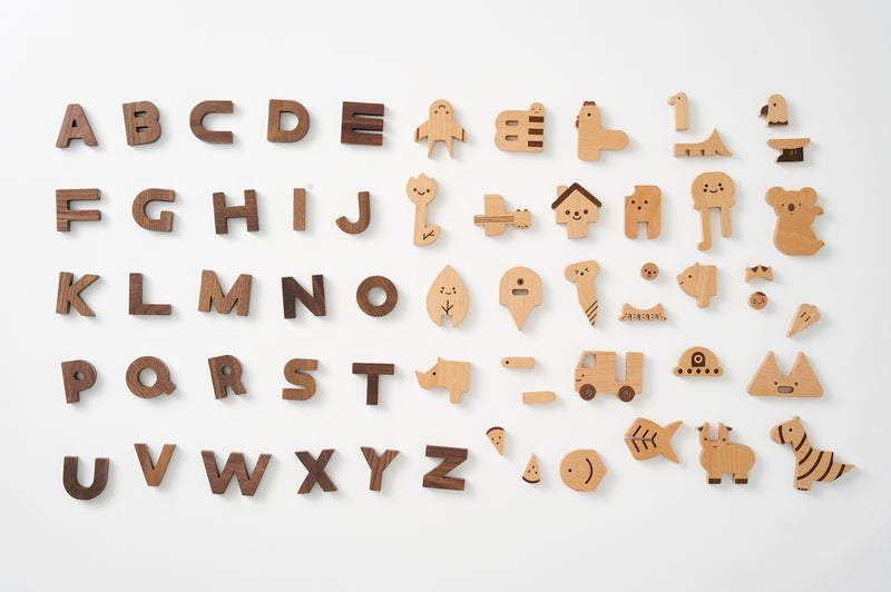 Wooden Alphabet Play Block Set