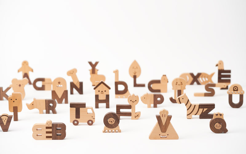 Wooden Alphabet Play Block Set