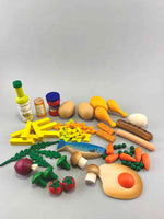 Woodberry Erzi Assorted Cooking Enjoyment for Play Kitchen Food Wooden Toy Set