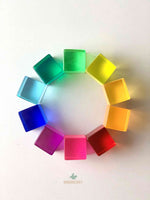 Bauspiel Lucent cubes in rainbow circle