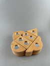Bauspiel 12 pcs wooden mirror blocks in 6 shapes