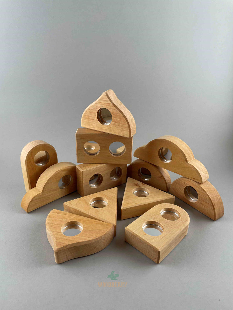 Bauspiel wooden mirror blocks