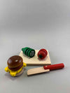 Wooden Cheeseburger Cutting Play Set