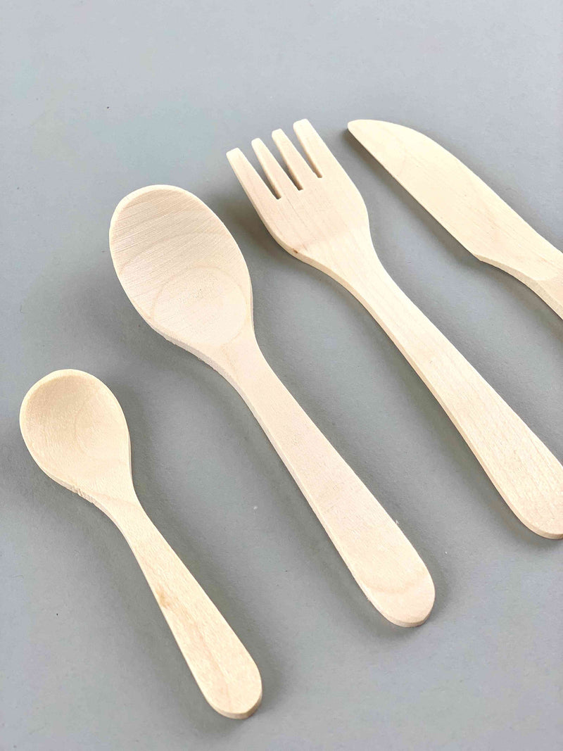 Wooden Dinnerware Cutlery Set