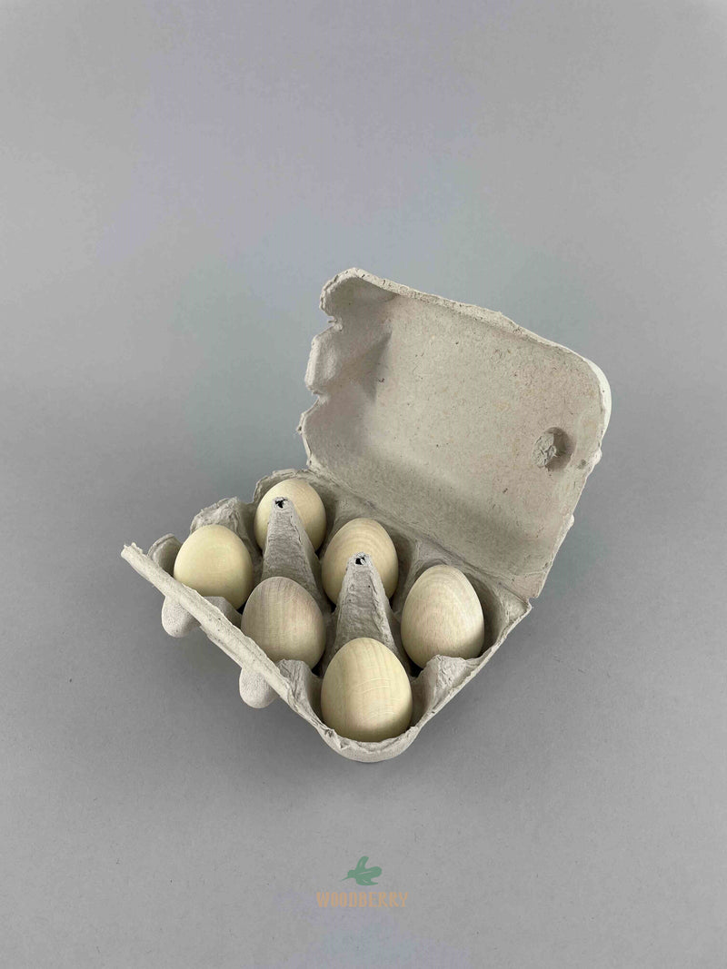 White Wooden Eggs