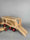 Woodberry Fagus Car Transporter rear view image of transporter bed with ramp lowered. 