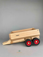 Woodberry Fagus Container Tipper Trailer side view angle. 