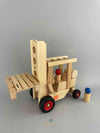 Woodberry Fagus Forklift side view with Euro Pallet at middle setting. 