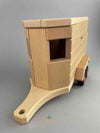 Woodberry Fagus Horse Box Cart up close of trailer hitch. 
