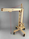 Wooden Crane by Fagus, with crane partially extended. 