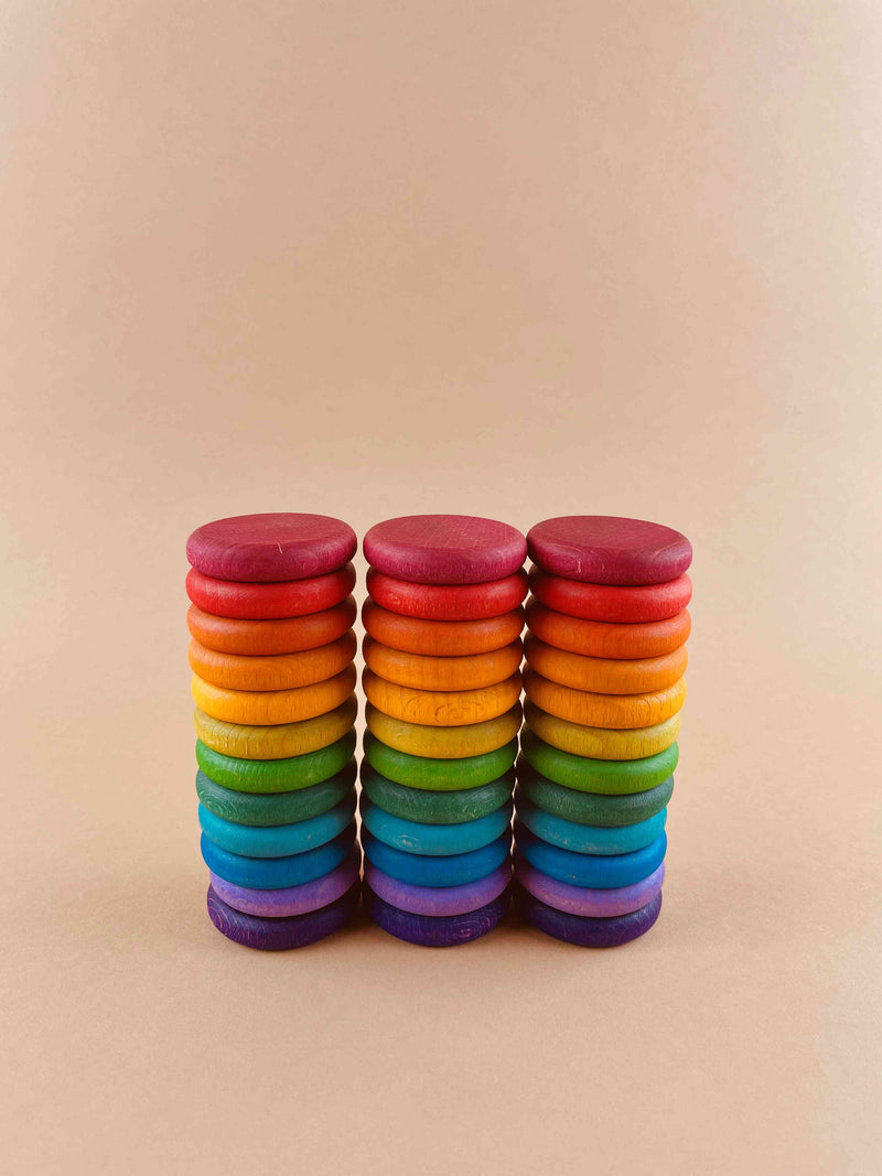 Colorful Wooden Coin Set