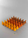 Grapat 2023 Pumpkin mandala pieces arranged neatly in a diamond shape pattern.