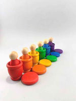 Wooden Nins, Mates and Coins Set