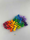 Loose Parts - Mandala Series - Rainbow Mushrooms 36pcs