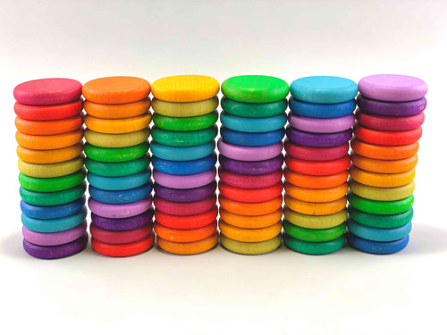 Colorful Wooden Coin Set