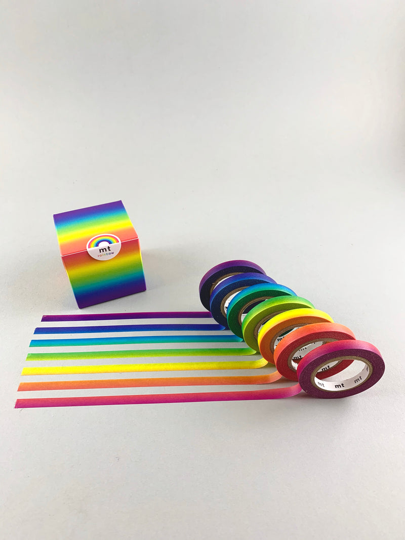 Washi Tape - 7 Rainbow Colors Set (6 mm)