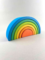 Small Rainbow Stacker 6pcs - Blue