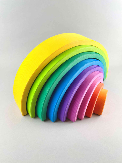 Large Rainbow Stacker 9pcs - Yellow