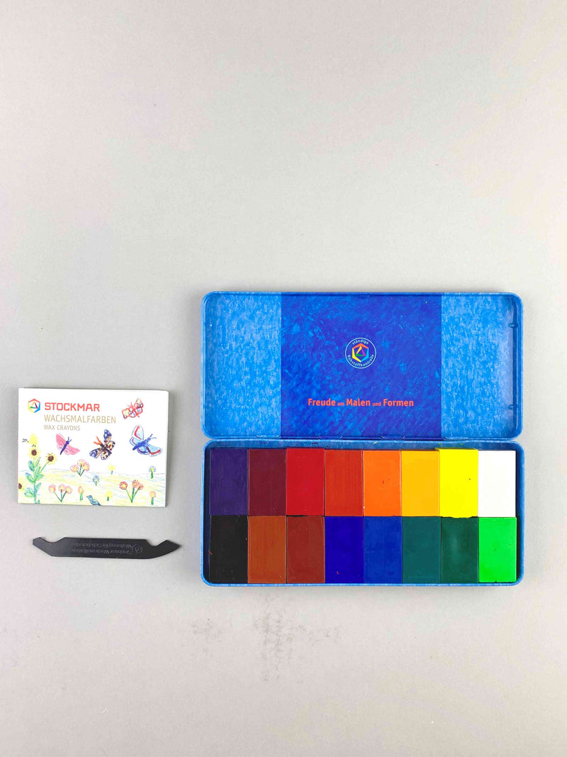 Beeswax Block Crayon Tin Case Set (16-color)