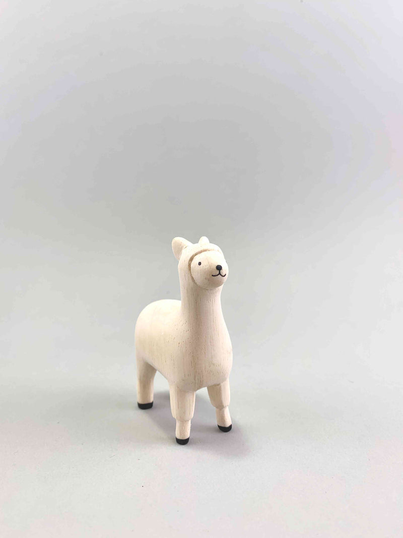 Wooden Alpaca figure