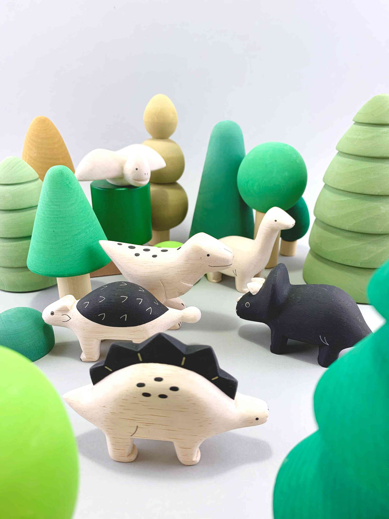 Wooden Dinosaur Set