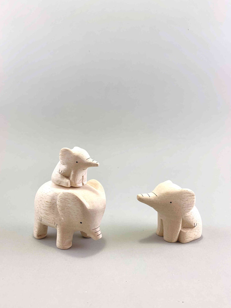 Wooden Elephant Family Set