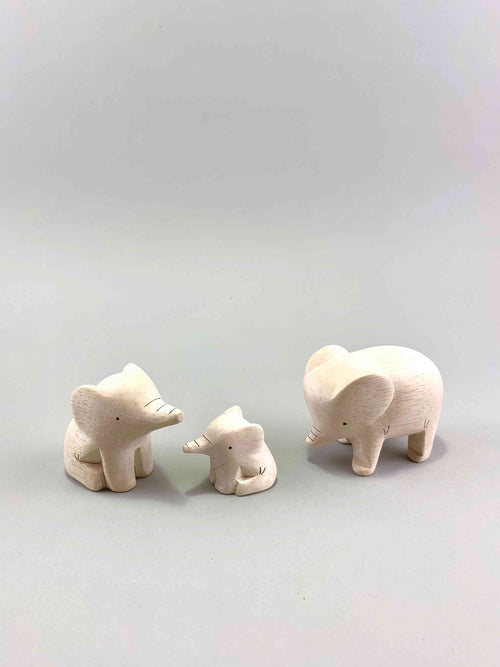 Wooden Elephant Family Set
