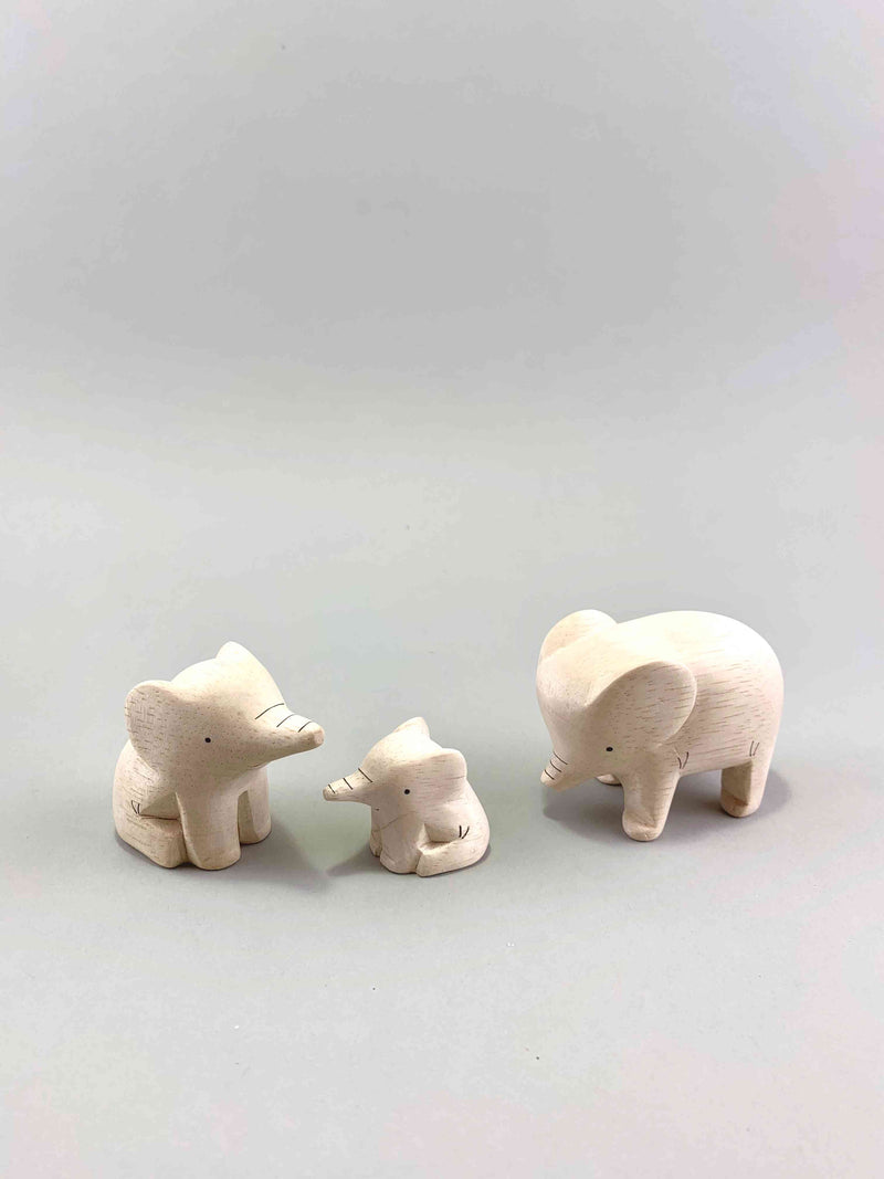 Wooden Elephant Family Set