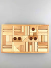 Wooden Natural Blocks in Tray 54pcs