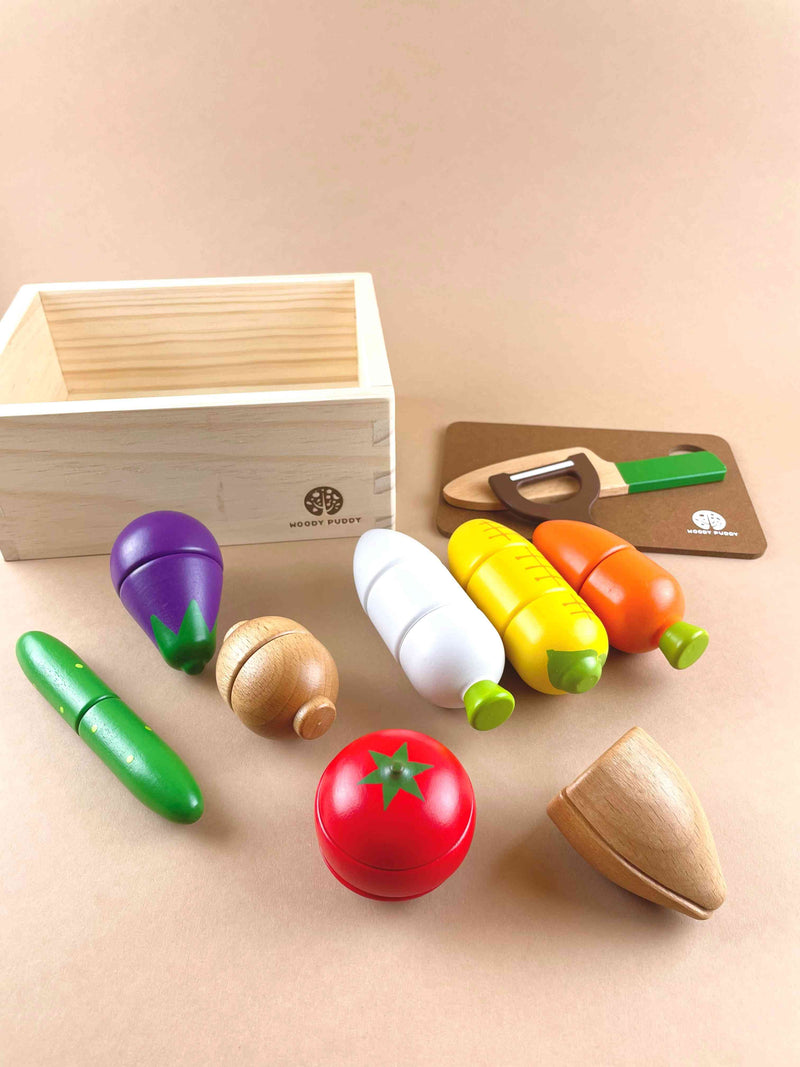 Deluxe Wooden Vegetables Set