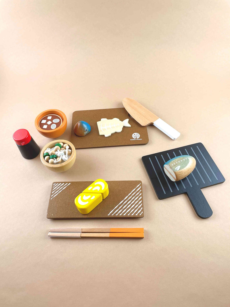 Wooden Traditional Japanese Play Food Set