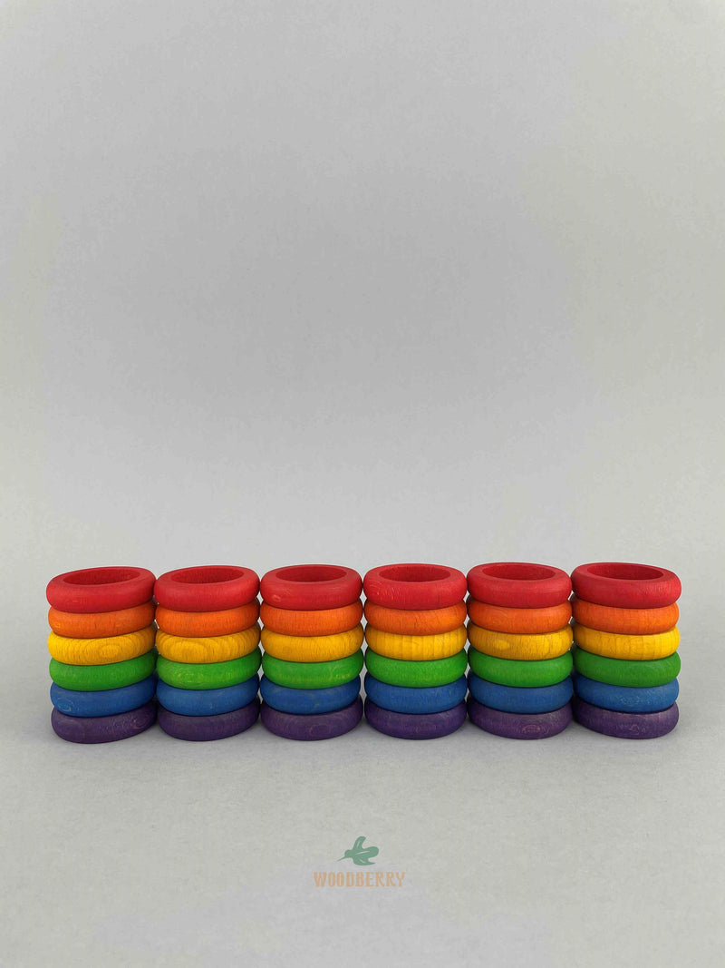 Colorful Wooden Ring Set